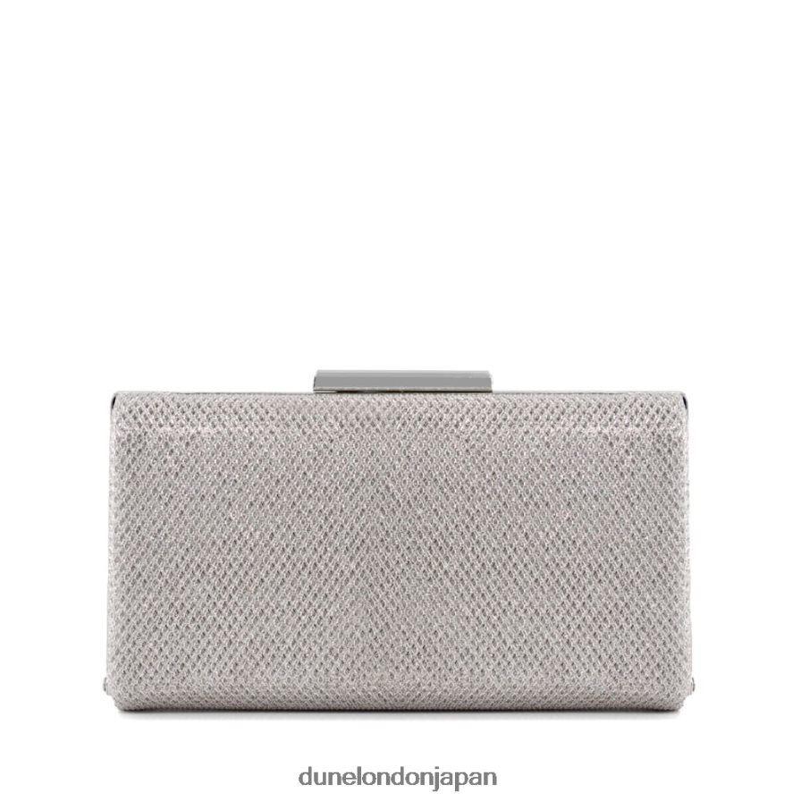 ビニタ グリッタークラッチバッグ 銀 女性 Dune London 4JB82R354