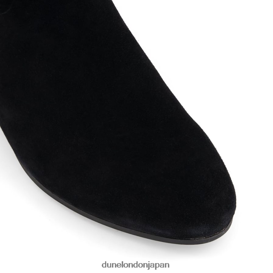 タイラ ストレッチスエード ニーハイブーツ 黒 女性 Dune London 4JB82R356