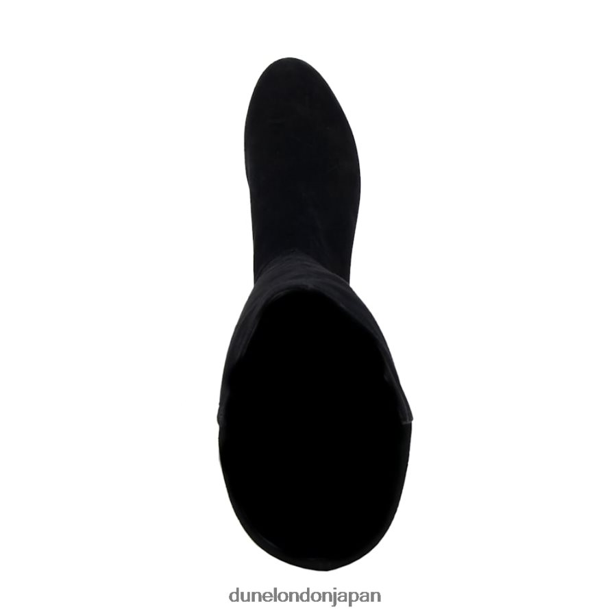 タイラ ストレッチスエード ニーハイブーツ 黒 女性 Dune London 4JB82R356