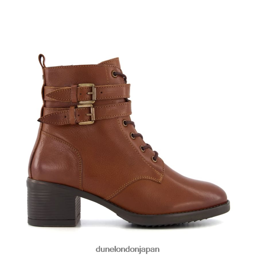 パクサン ワイドフィットバックルディテールアンクルブーツ 黄褐色 女性 Dune London 4JB82R358