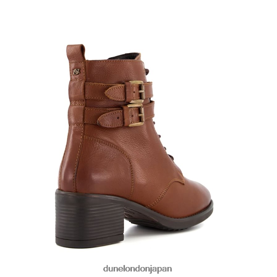 パクサン ワイドフィットバックルディテールアンクルブーツ 黄褐色 女性 Dune London 4JB82R358