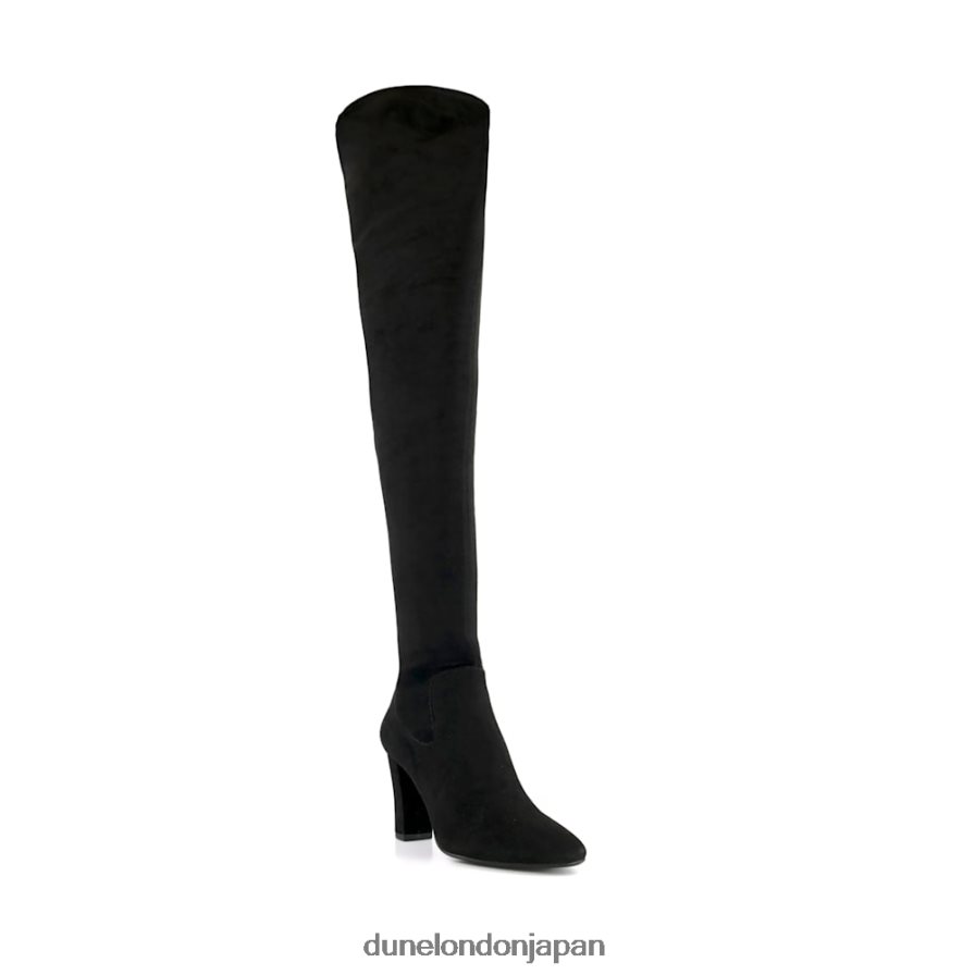 シレル ニーブーツの上でストレッチする 黒 女性 Dune London 4JB82R364