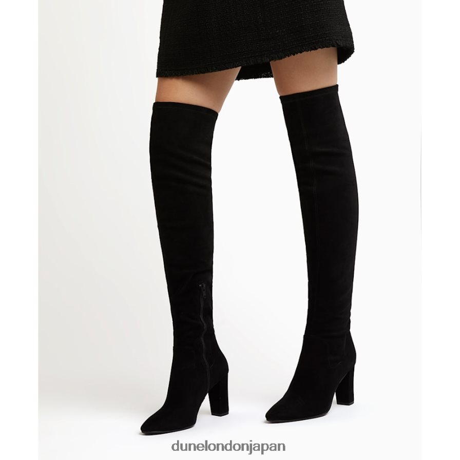 シレル ニーブーツの上でストレッチする 黒 女性 Dune London 4JB82R364
