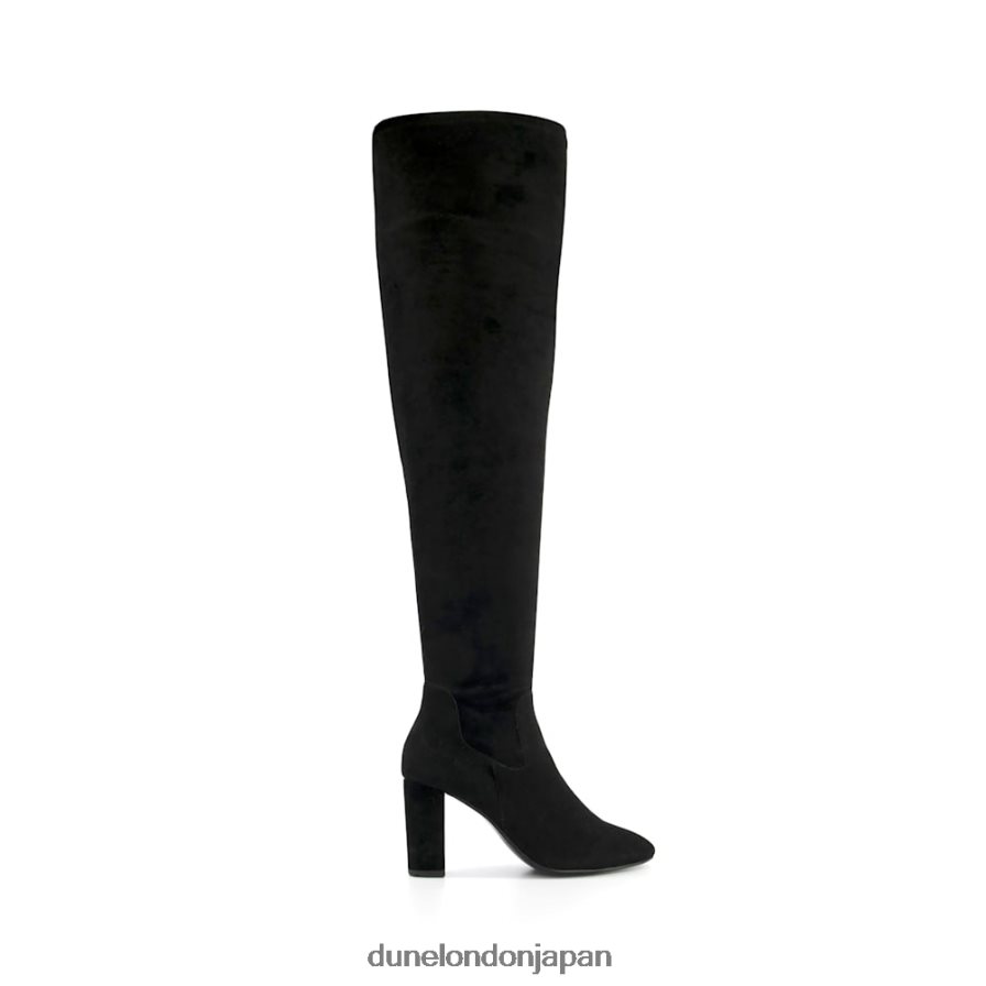 シレル ニーブーツの上でストレッチする 黒 女性 Dune London 4JB82R364
