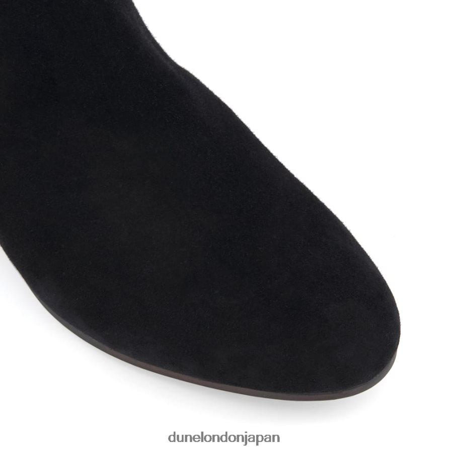 ピッピー ローヒール スエード アンクルブーツ 黒 女性 Dune London 4JB82R367