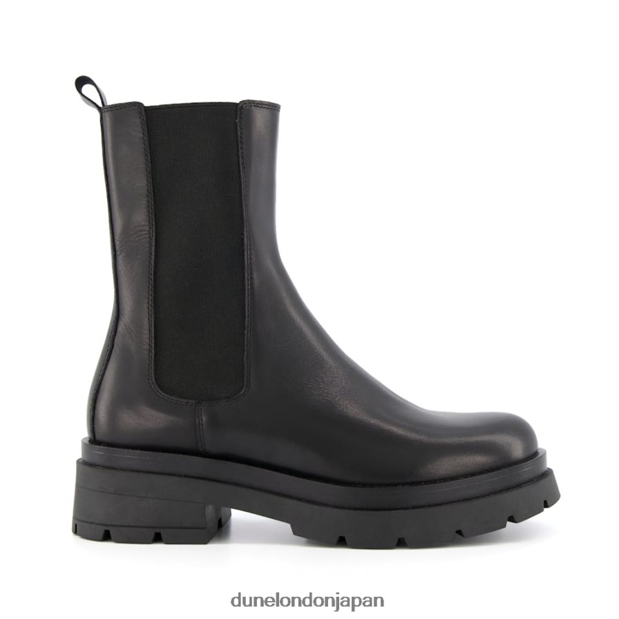 パームズ チャンキーソール チェルシー アンクルブーツ 黒 女性 Dune London 4JB82R371
