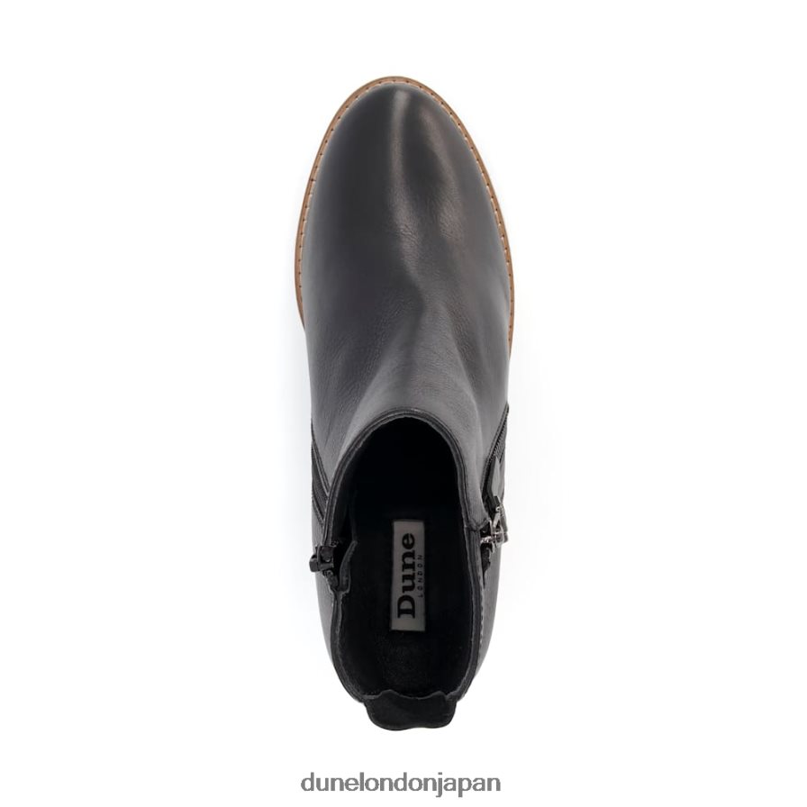 ペイス ウエスタンアンクルブーツ 黒 女性 Dune London 4JB82R375