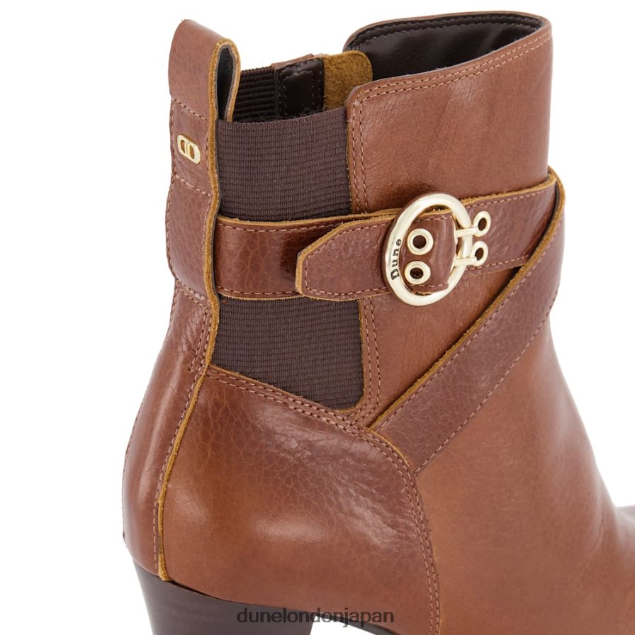 オレアナ レザーバックルストラップ アンクルブーツ 黄褐色 女性 Dune London 4JB82R380