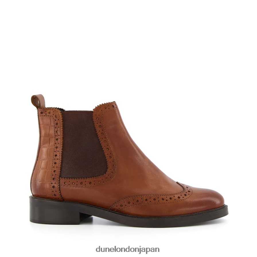 クエスト ブローグディテール チェルシーブーツ 黄褐色 女性 Dune London 4JB82R381