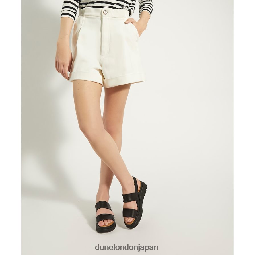 位置 パッド入りフラットフォームサンダル 黒 女性 Dune London 4JB82R389
