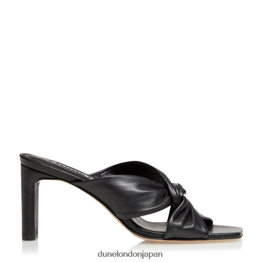 磁石 ツイストノットミュール 黒 女性 Dune London 4JB82R390