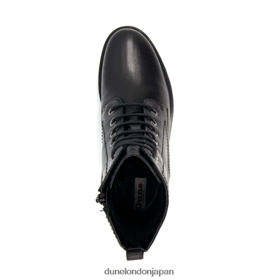 プレストーン クリートソール レザー ハイカーブーツ 黒 女性 Dune London 4JB82R400