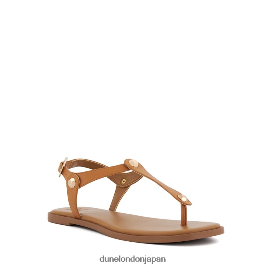 後で レザーフラットサンダル 黄褐色 女性 Dune London 4JB82R406