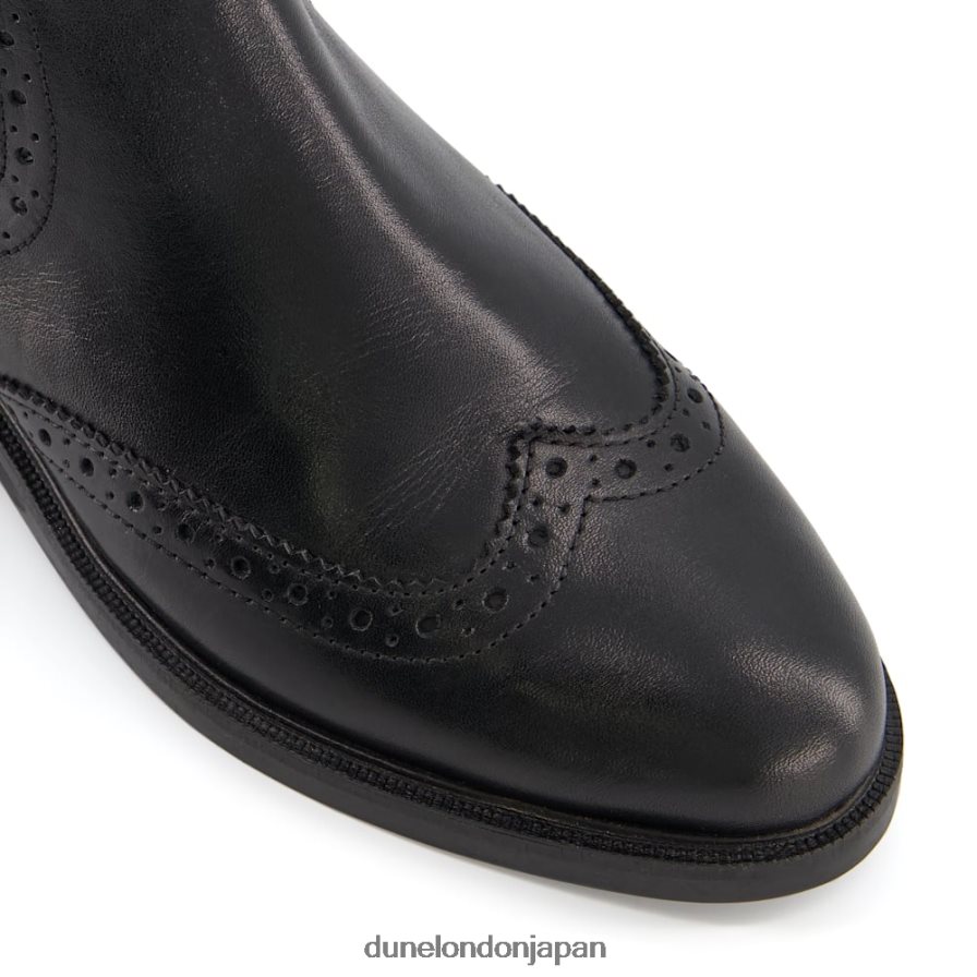 クエスト ブローグディテール チェルシーブーツ 黒 女性 Dune London 4JB82R409