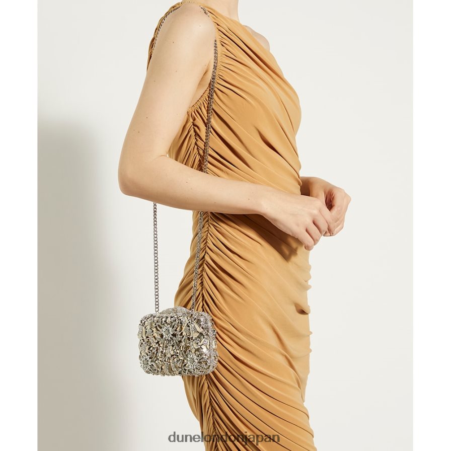 バークレー ディアマンテディテール メタリックボックスクラッチ 金 女性 Dune London 4JB82R40