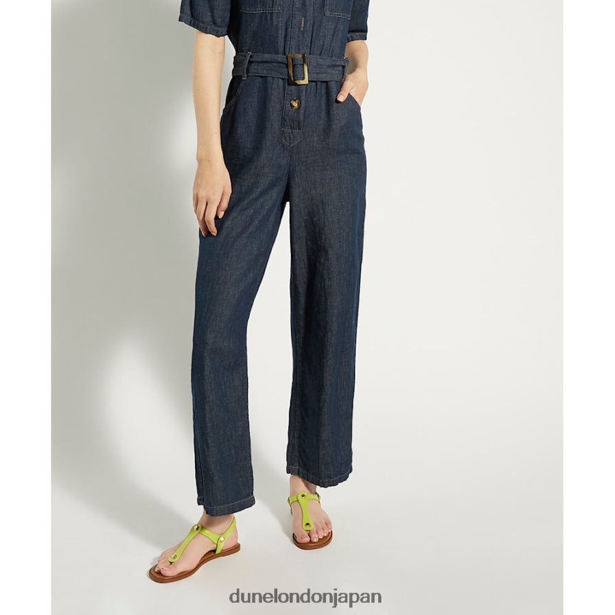後で レザーフラットサンダル ライムグリーン 女性 Dune London 4JB82R410