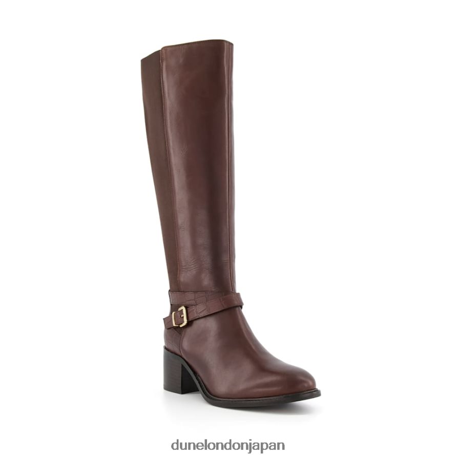 チルディング ニーハイアンクルストラップブーツ 茶色 女性 Dune London 4JB82R417