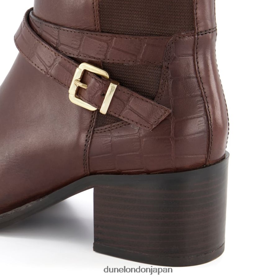 チルディング ニーハイアンクルストラップブーツ 茶色 女性 Dune London 4JB82R417