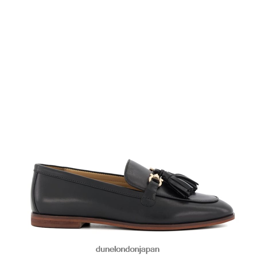 ジャーダ スナッフル＆タッセルトリム ローファー 黒 女性 Dune London 4JB82R419