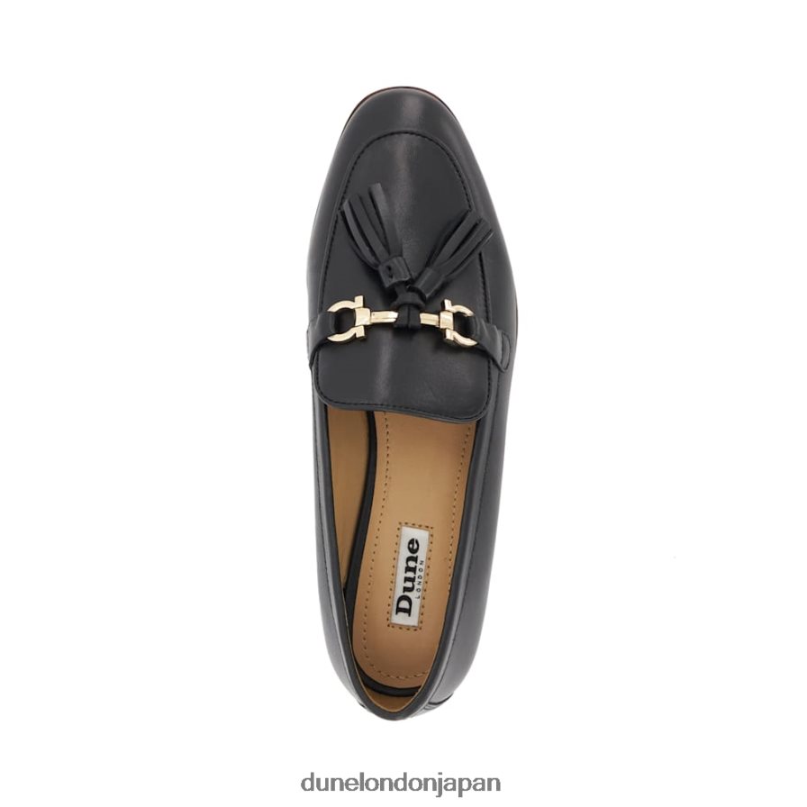 ジャーダ スナッフル＆タッセルトリム ローファー 黒 女性 Dune London 4JB82R419
