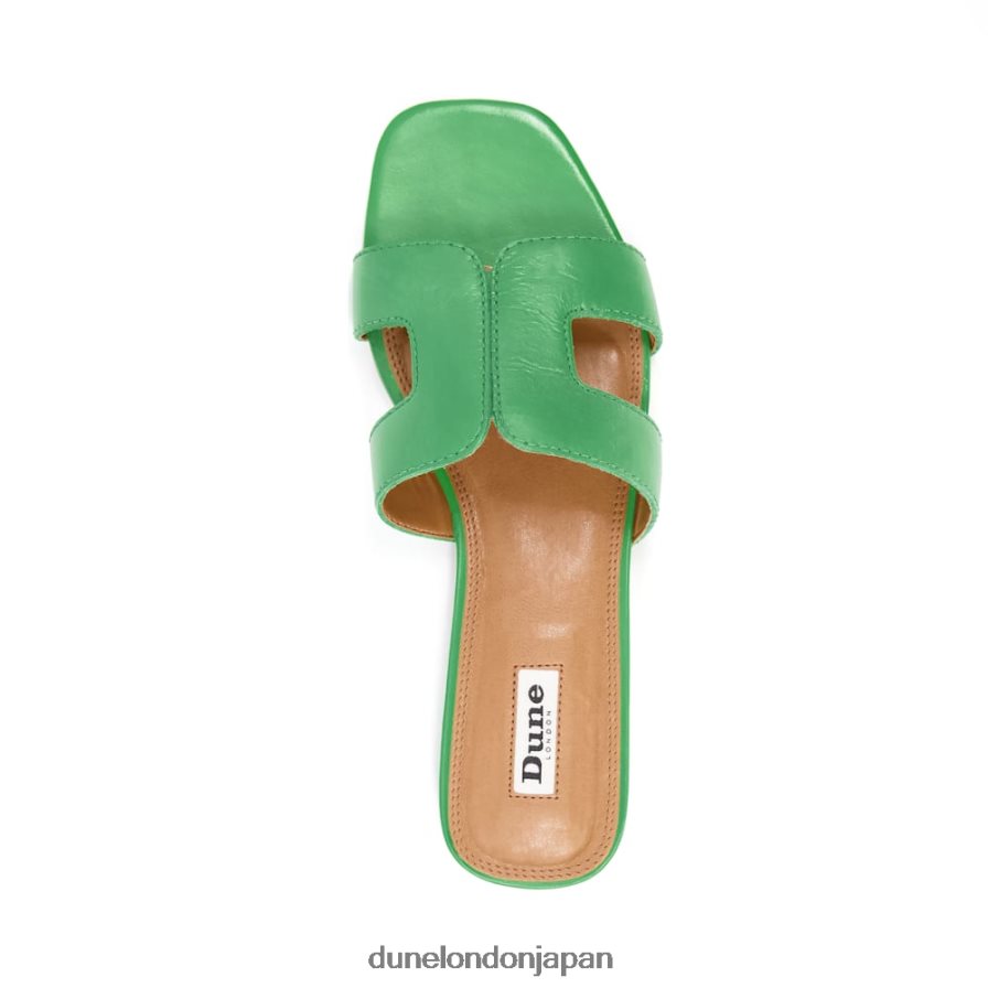 ルーペ スマートスライダーサンダル 緑 女性 Dune London 4JB82R429