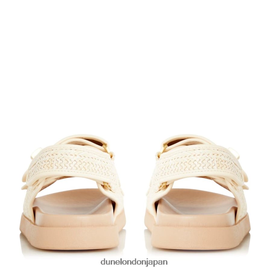 ロックストック ダブルストラップターンロックフラットサンダル 自然 女性 Dune London 4JB82R431