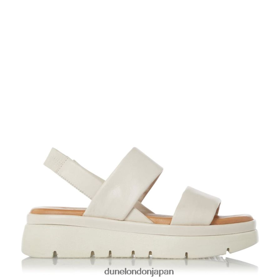 位置 パッド入りフラットフォームサンダル 生成り 女性 Dune London 4JB82R438
