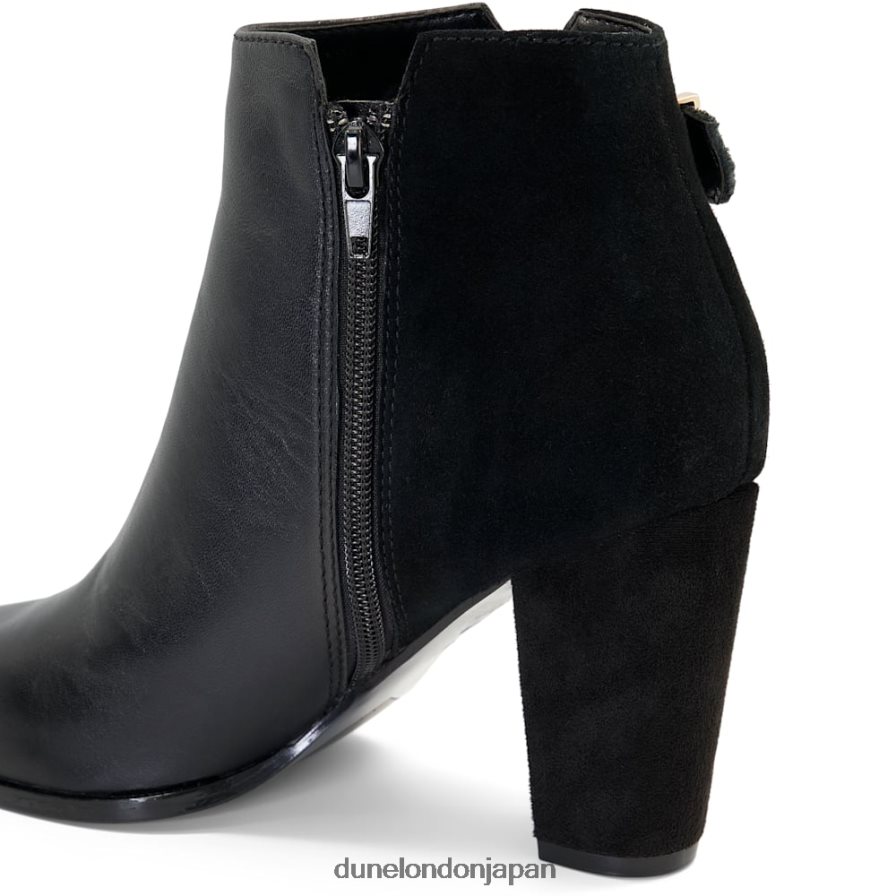 オラ バックルディテールヒールアンクルブーツ 黒 女性 Dune London 4JB82R440