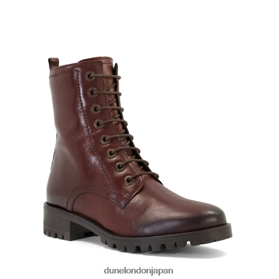 プレストーン クリートソール レースアップ ハイカーブーツ 茶色 女性 Dune London 4JB82R441