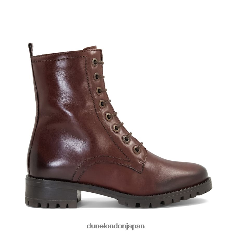 プレストーン クリートソール レースアップ ハイカーブーツ 茶色 女性 Dune London 4JB82R441