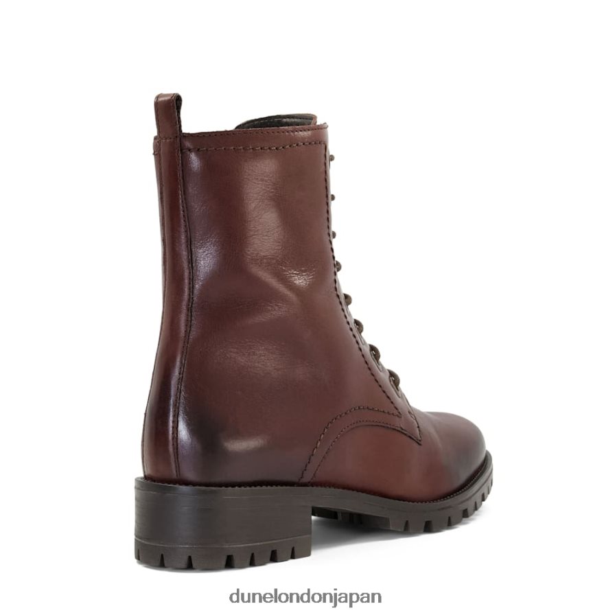 プレストーン クリートソール レースアップ ハイカーブーツ 茶色 女性 Dune London 4JB82R441