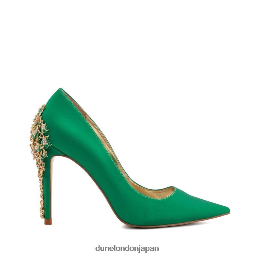 オードリー エナメルスティレットサテンコート 緑 女性 Dune London 4JB82R445