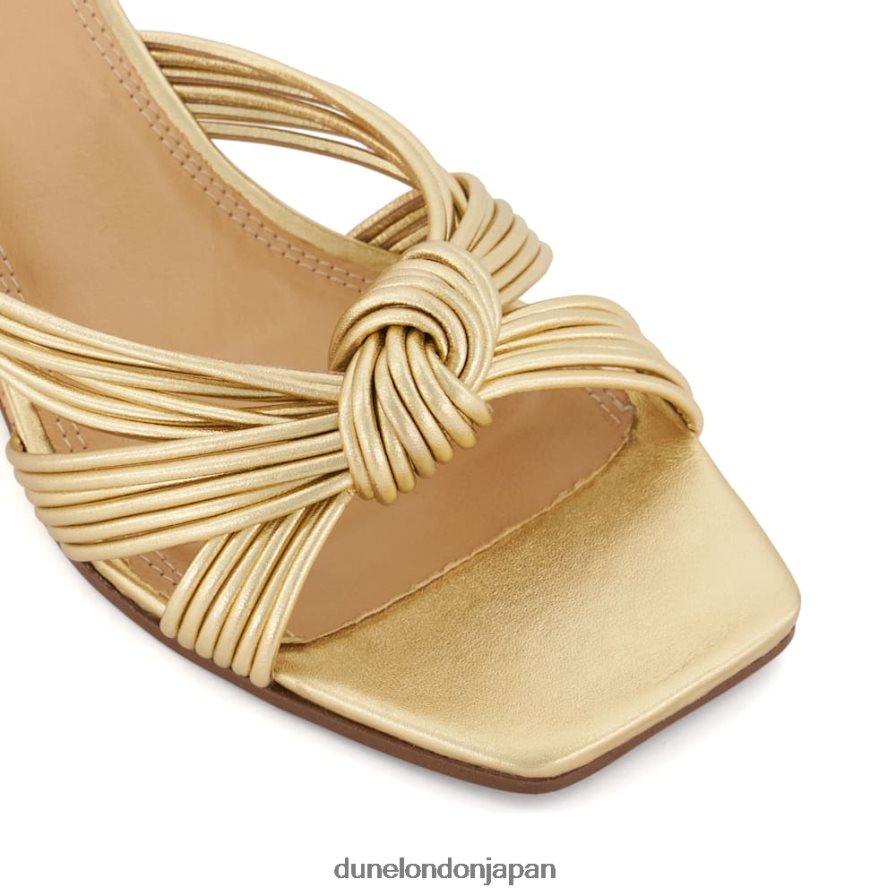 コペ ノットディテール コルクウェッジミュール 金 女性 Dune London 4JB82R450