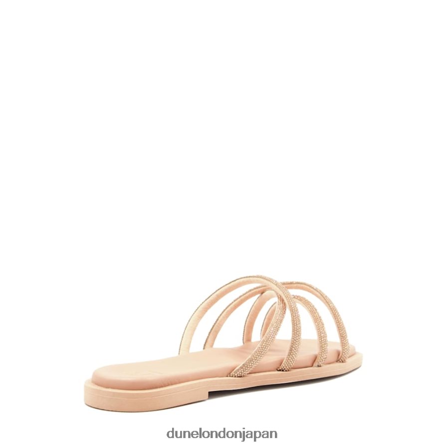 リリベット ディアマンテ クロスオーバーストラップ フラットサンダル 赤面 女性 Dune London 4JB82R451