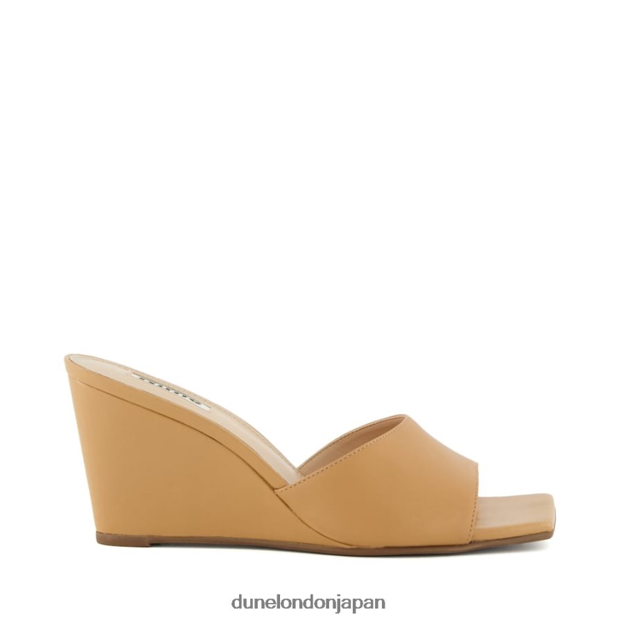 モーテル オープントゥウェッジミュール キャメル 女性 Dune London 4JB82R454