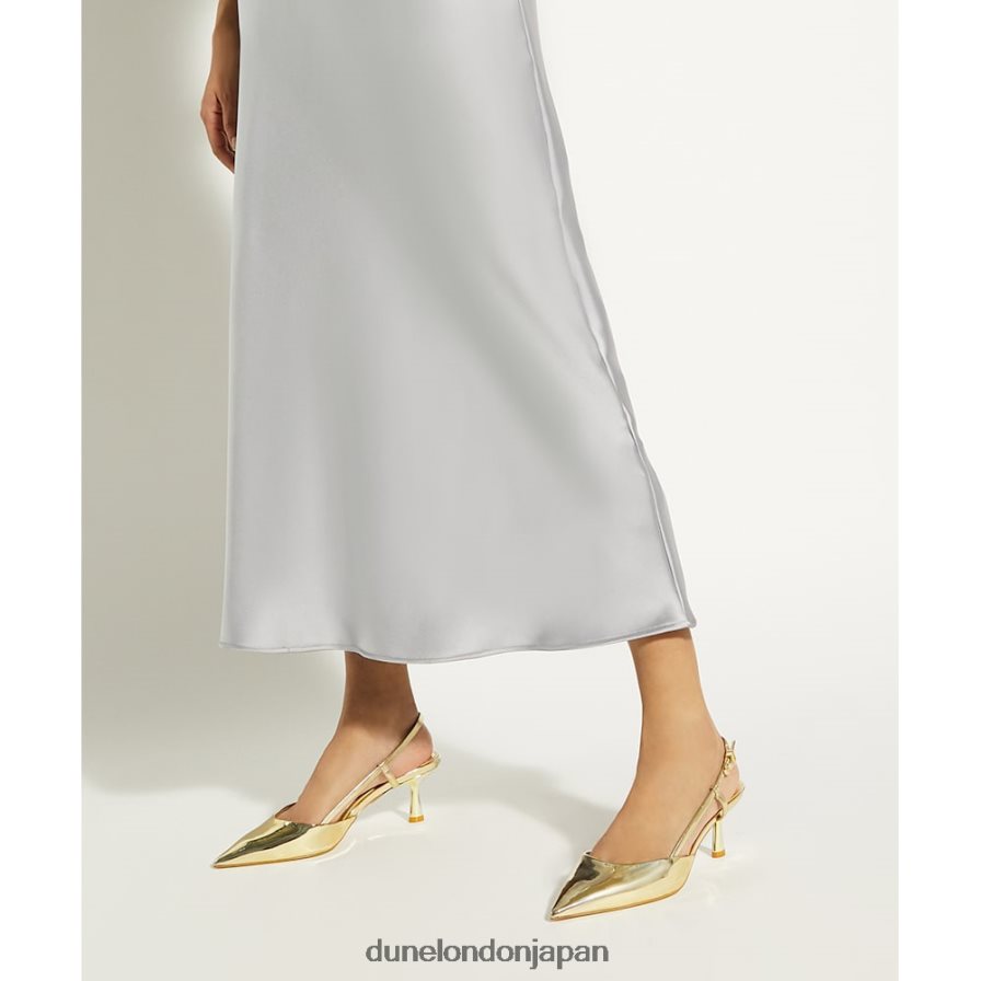 分類する フレアヒール スリングバック コートシューズ 金 女性 Dune London 4JB82R455