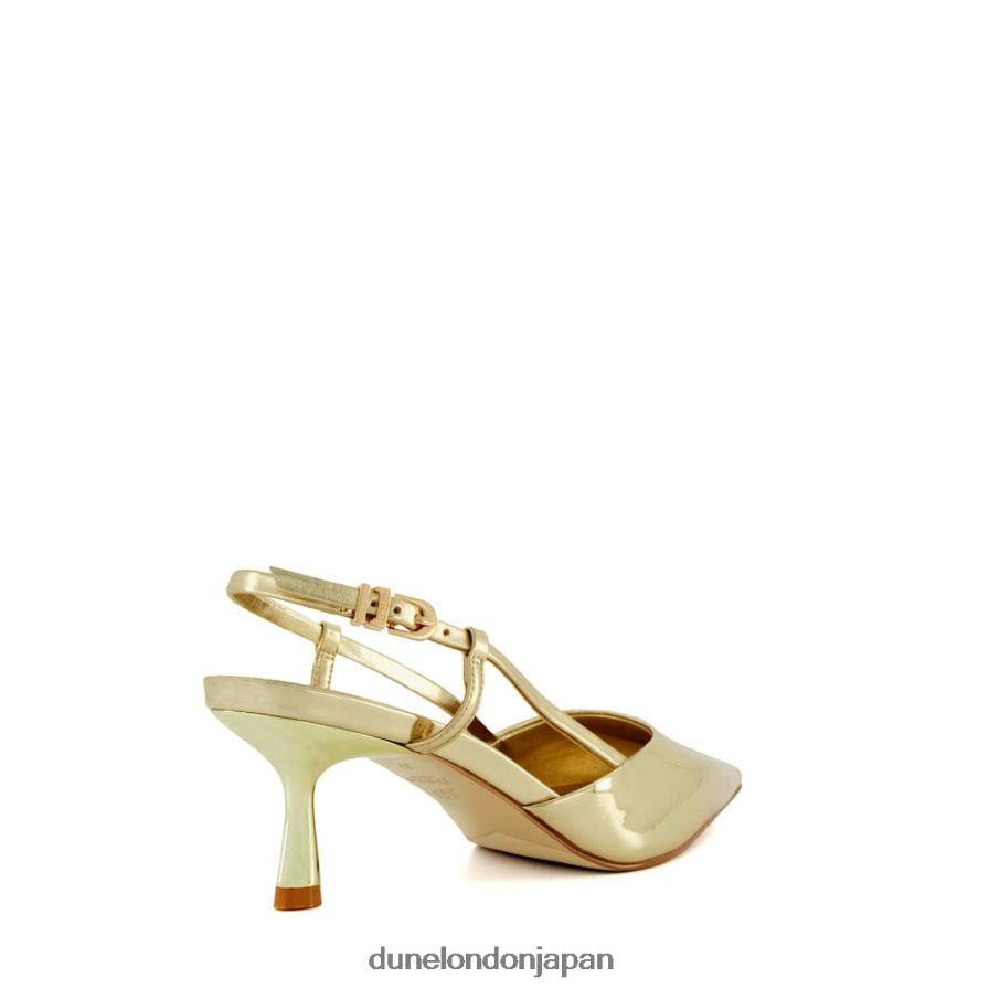分類する フレアヒール スリングバック コートシューズ 金 女性 Dune London 4JB82R455