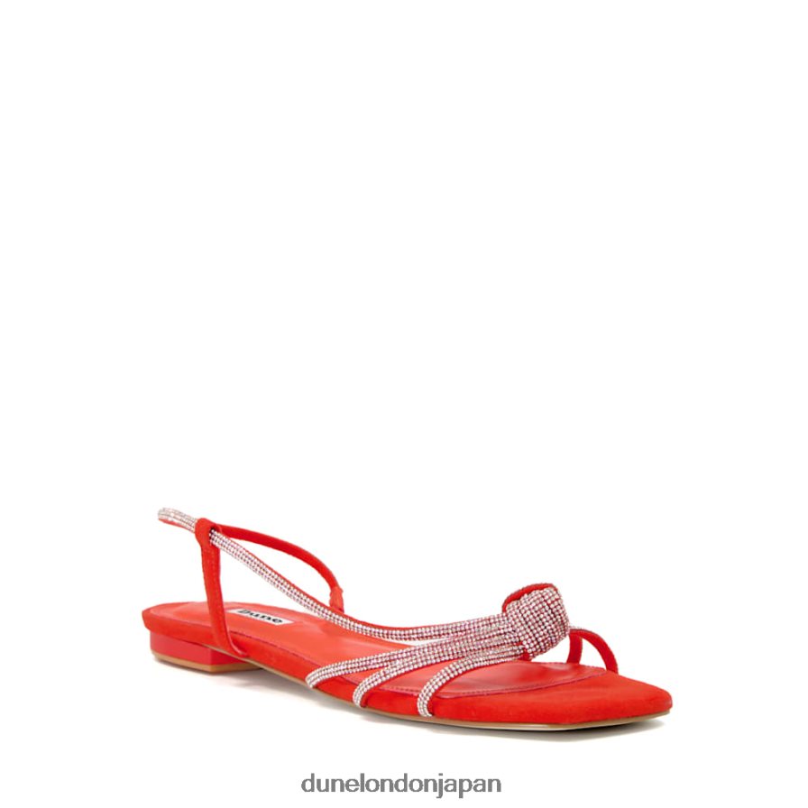 にゃ ディアマンテノット フラットサンダル オレンジ 女性 Dune London 4JB82R462