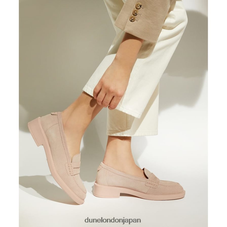 ガゼル ペニートリム ローファー ピンク 女性 Dune London 4JB82R468