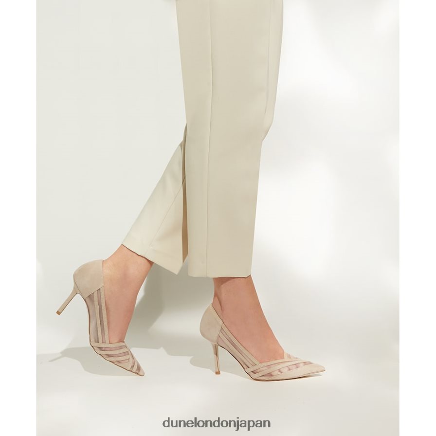 軸 メッシュトリム コートシューズ ヌード 女性 Dune London 4JB82R473
