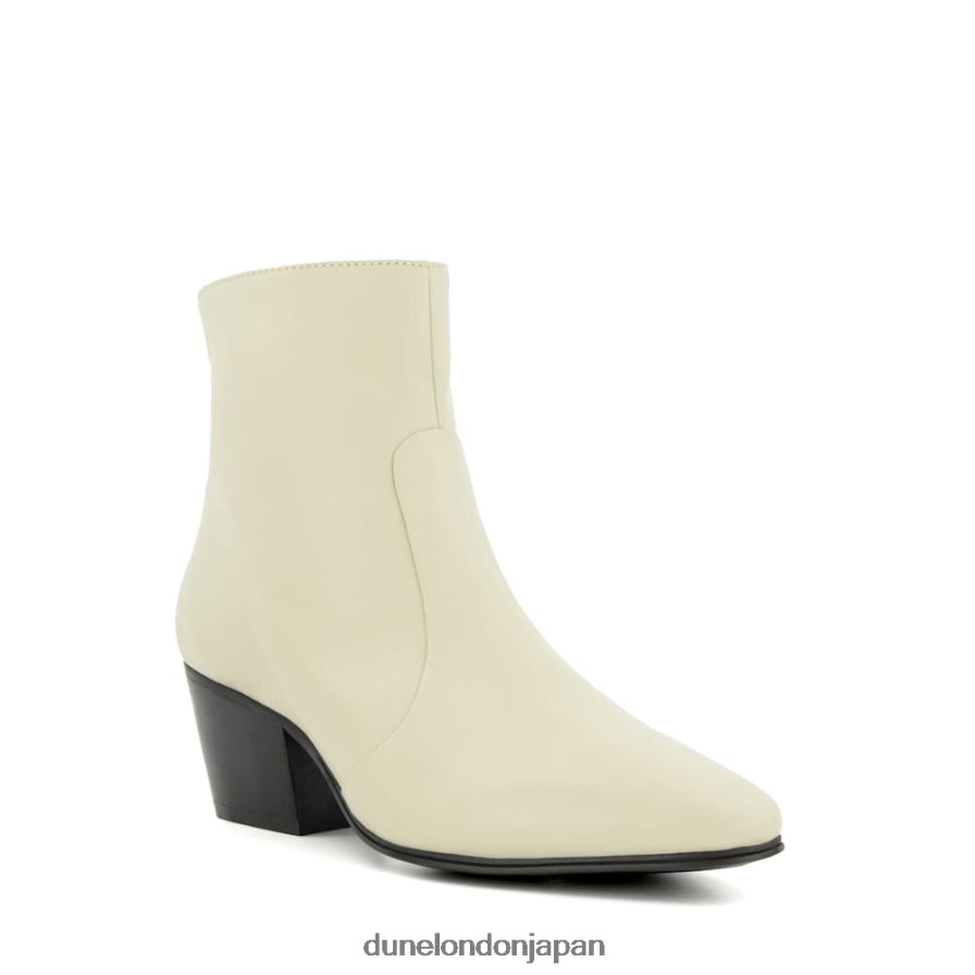 パティオ レザーアンクルブーツ 生成り 女性 Dune London 4JB82R484