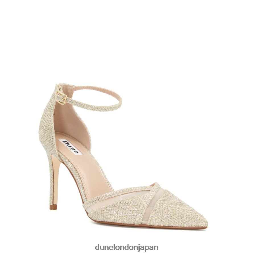 ディーナー メタリックヒールのコートシューズ 金 女性 Dune London 4JB82R488