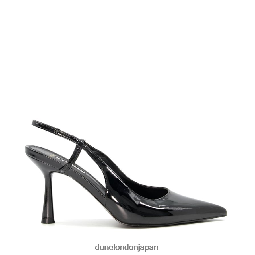 カバナ ワイドフィット スリングバックヒール コートシューズ 黒 女性 Dune London 4JB82R496