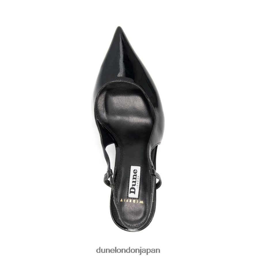 カバナ ワイドフィット スリングバックヒール コートシューズ 黒 女性 Dune London 4JB82R496