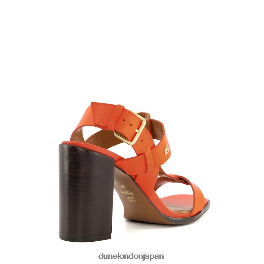 ジェイシー ブロックヒール スリングバックサンダル オレンジ 女性 Dune London 4JB82R4