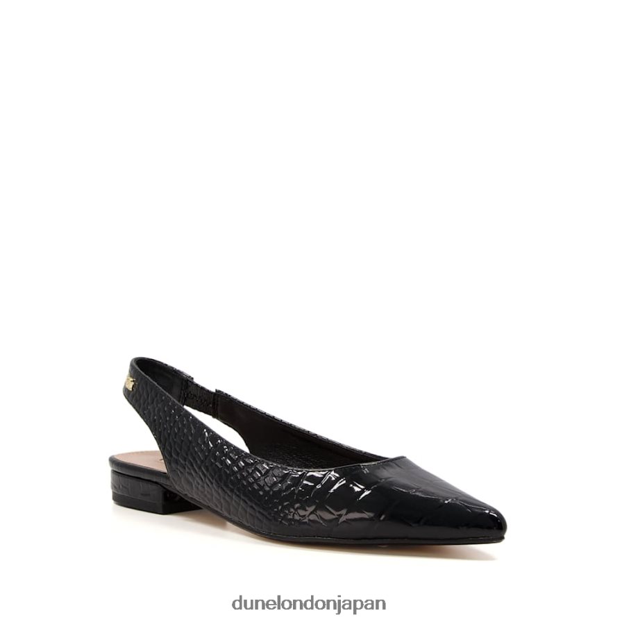 キャラメロ スリングバックバレエパンプス 黒 女性 Dune London 4JB82R505