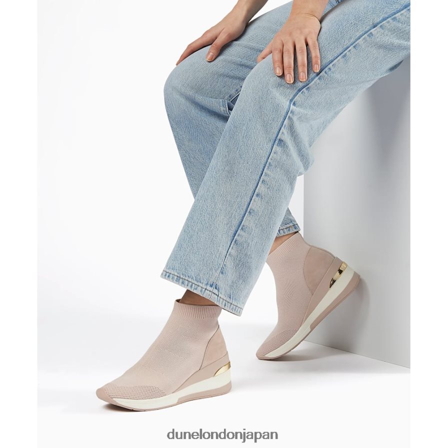 エンゲル ワイドフィットミッドウェッジソックストレーナー ヌード 女性 Dune London 4JB82R508