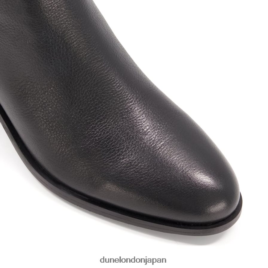 トリニー 革のニーハイブーツ 黒 女性 Dune London 4JB82R510