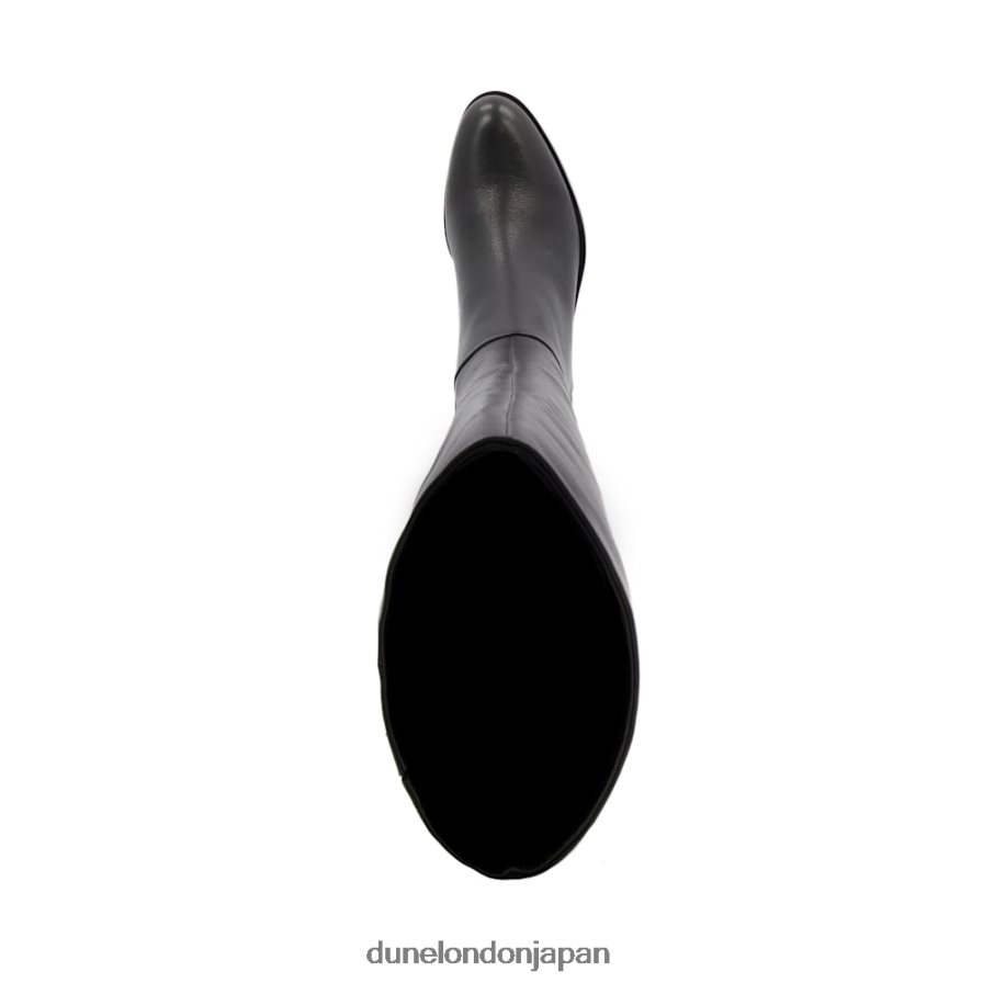 トリニー 革のニーハイブーツ 黒 女性 Dune London 4JB82R510