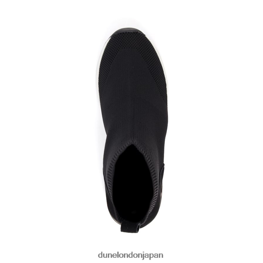 エンゲル ワイドフィットミッドウェッジソックストレーナー 黒 女性 Dune London 4JB82R512